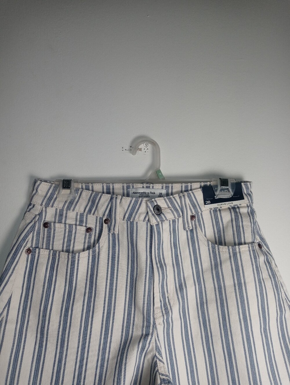 Abercrombie & Fitch Curve Love High Rise Dad Short Size 28 - Picture 2 of 16
